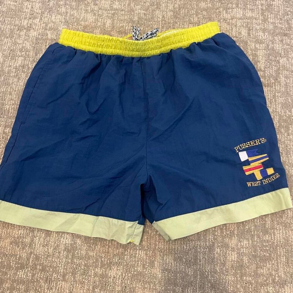 Pussycat-london Men's Navy and Blue Swim-briefs-shorts